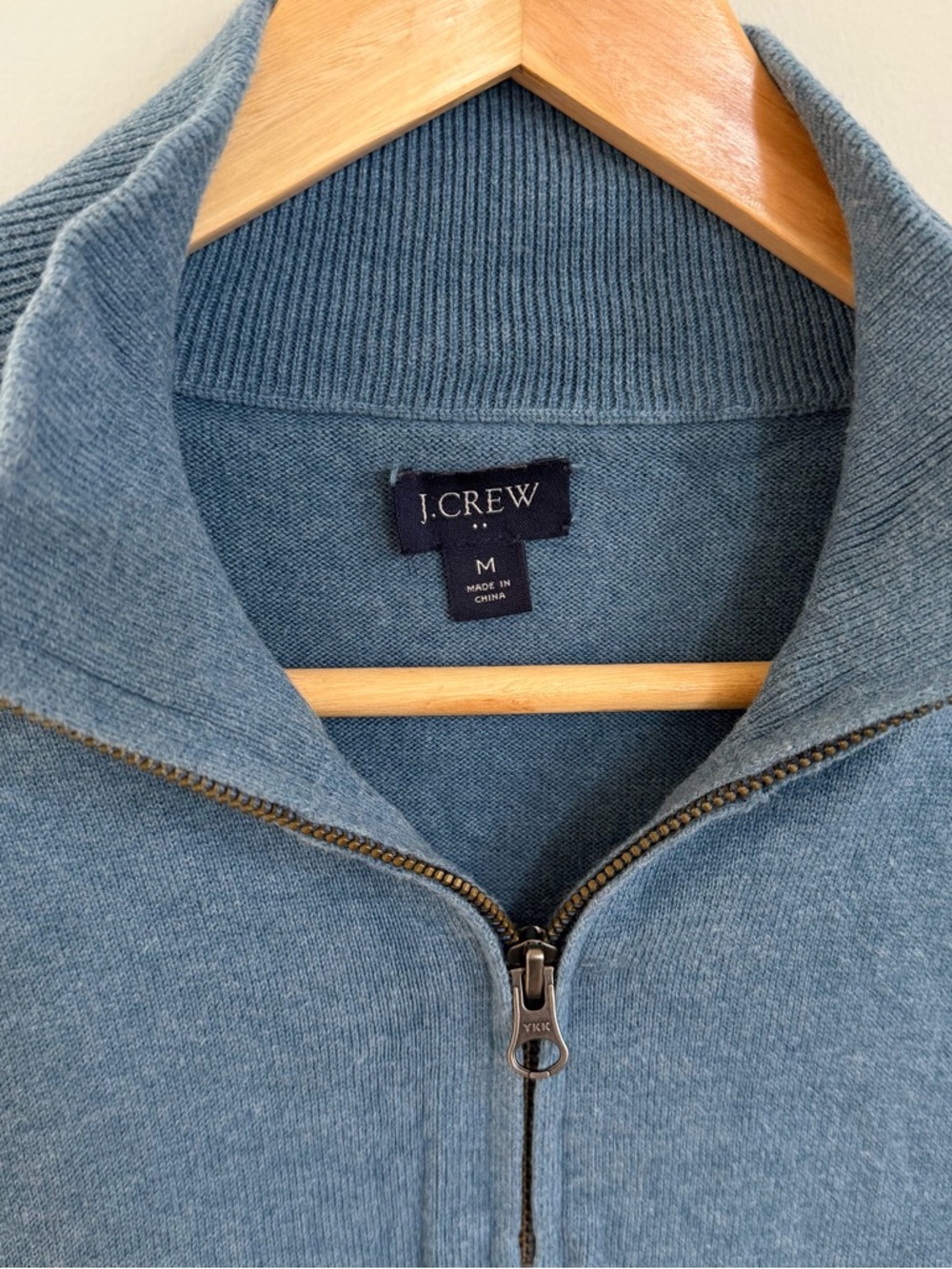 J. Crew Men's Slate Blue Zip-Up Sweater